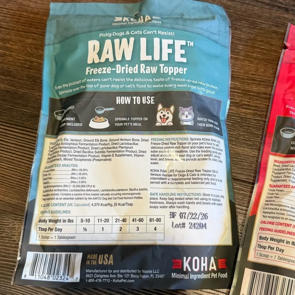 Raw Life Freeze Dried Meal Toppers - 3 Packages